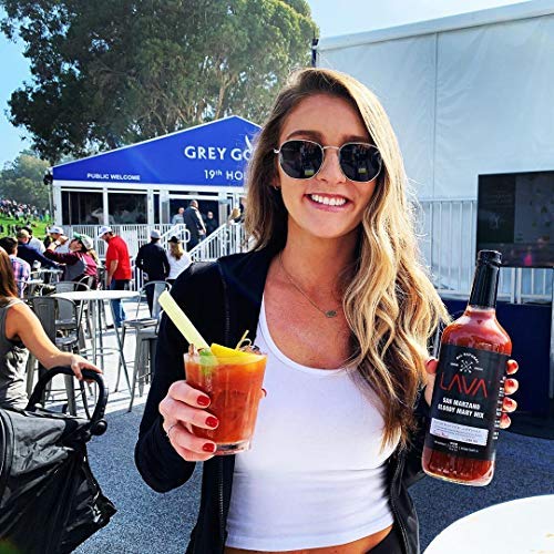 (3 Pack) LAVA Premium Bloody Mary Mix; Italian San Marzano Tomatoes, No Artificial Sweeteners, Vegan, Ready to Use, No Added Sugar, 1-Liter (33.8oz) Glass-FemmiqueWomen
