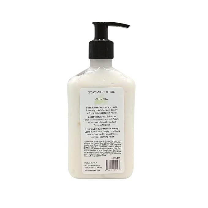 Goat Milk Lotion, Citrus Bliss Fragrance, Hydrating Lotion for Men & Women With Nourishing Goat Milk, Shea Butter, Sunflower Oil & Aloe, Packed With Vitamin A, E & Selenium, 9 Oz-FemmiqueWomen