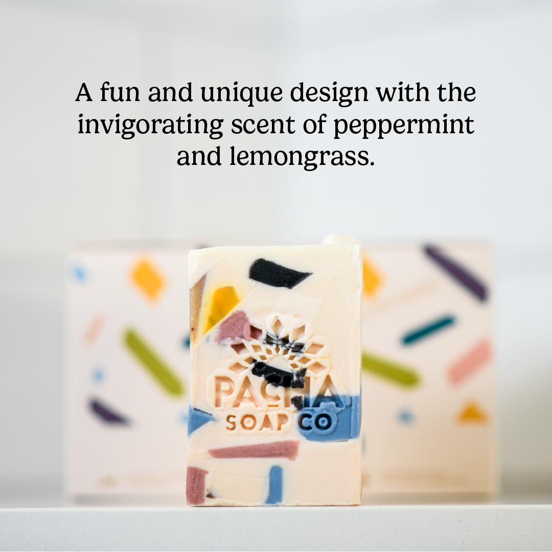 Pacha Soap Co. Bar Soap - Premium, Handcrafted, Hydrating, Natural Face Wash, Hand Cleanser, Body Wash, Soothing Essential Oils (Pachafetti, 5-Pack, 4 oz ea)-FemmiqueWomen