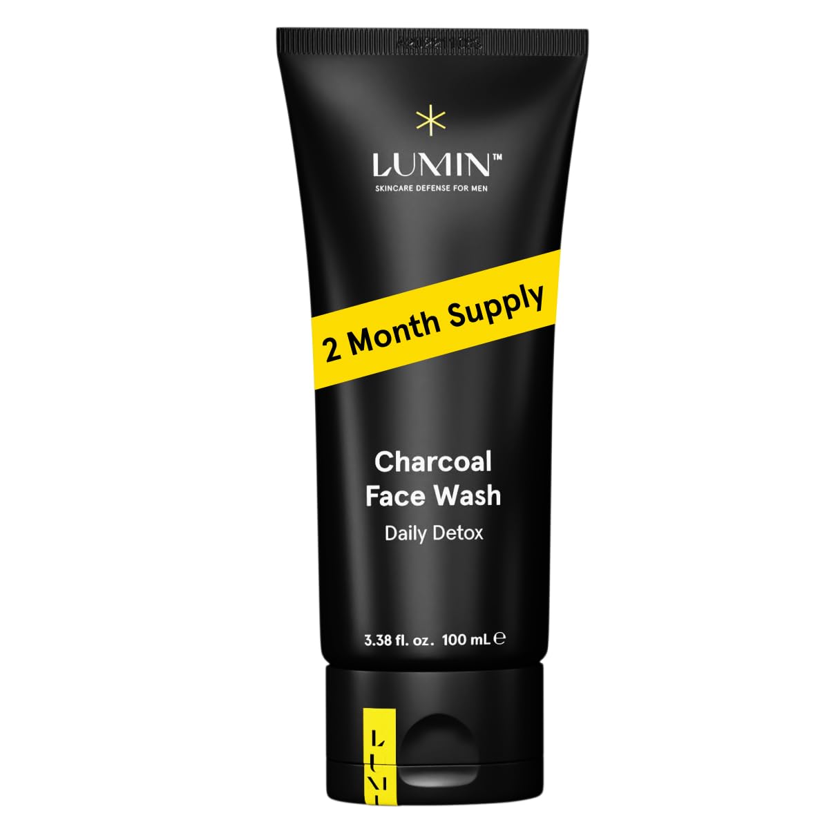 Lumin Charcoal Face Wash for Men Skincare - Daily Detox, Hydrating Face Cleanser, Removes Impurities, Exfoliates, Unclogs Pores, Controls Oil, Soothes Irritation, All Skin Types, 1 Pack-FemmiqueWomen