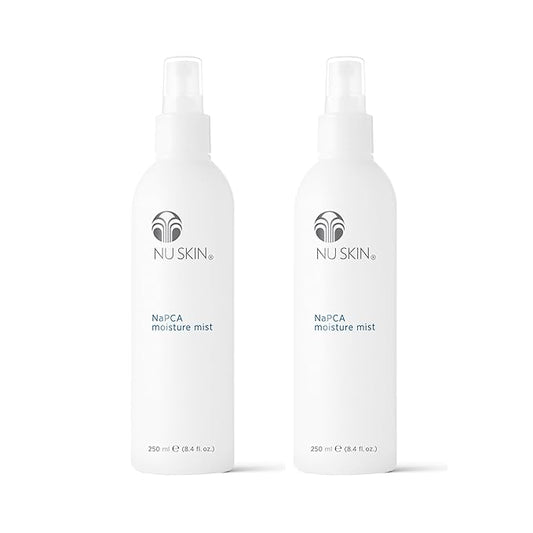 Nu Skin NaPCA Moisture Mist | Revitalizing Moisturizer & Cooling Mist with Hyaluronic Acid | Hydrating Spray for Face, Body & Hair | Sodium PCA for All Skin Types | 8 oz | 2 Pack-FemmiqueWomen