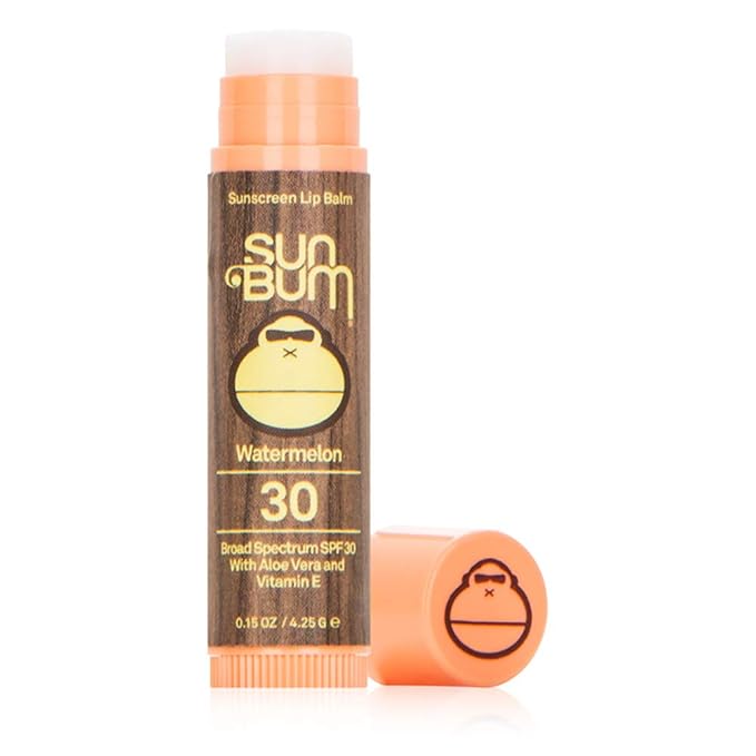 Sun Bum SPF 30 Sunscreen Lip Balm | Vegan and Cruelty Free Broad Spectrum UVA/UVB Lip Care with Aloe and Vitamin E for Moisturized Lips | Watermelon Flavor |.15 oz-FemmiqueWomen