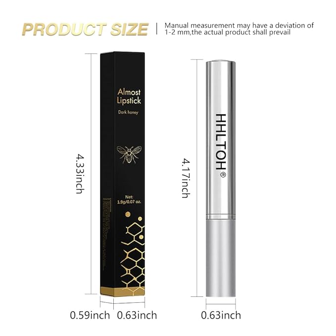 1PCS Honey Tinted Lip Balms Lip Stain, Sheer Hydrating Lip Balm for Women All Skin Tones, Korean Natural Black Cherry Lip Tint Moisturizing Nourishing Lips Balm Lipstick, Bálsamo labial con color miel-FemmiqueWomen