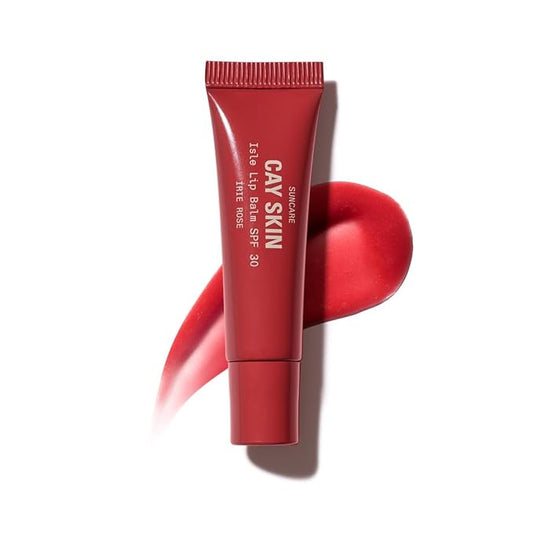 Cay Skin Isle Lip Balm SPF 30 – High Shine, Hydrating + Sheer Lip Gloss in Vanilla Brown Sugar Flavor – Formulated with Natural Ingredients for All Skin Tones – Irie Rose-FemmiqueWomen