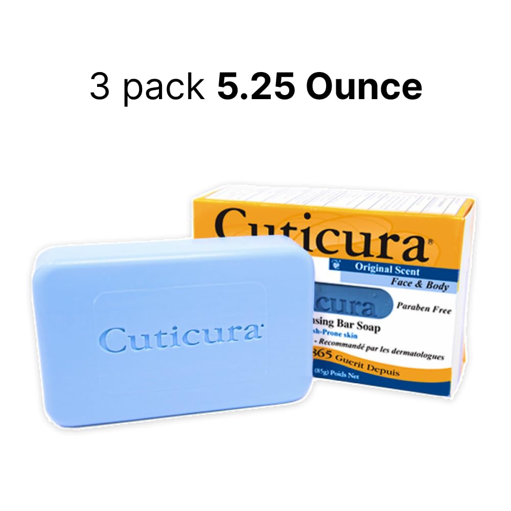 Cuticura Official Deep Cleansing Face and Bosy Soap - 5.25 oz (Pack of 3)-FemmiqueWomen