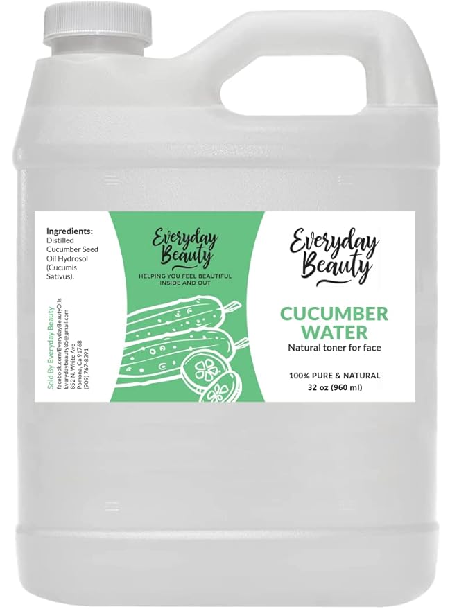 Cucumber Hydrosol Bulk - 32 oz All Natural Hydrating Spray Mist for Face and Hair - 100% All Natural Cucumber Water-FemmiqueWomen