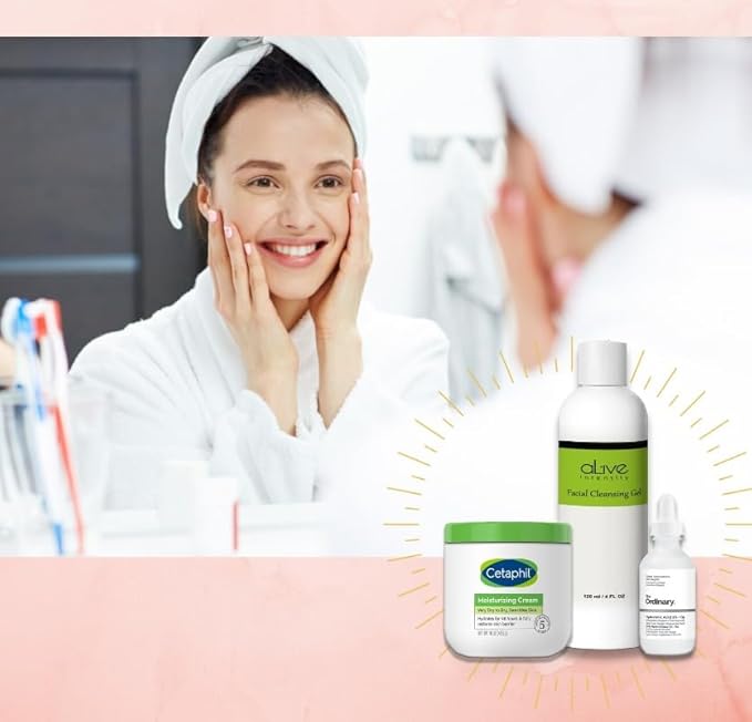 'Cetaphil' Hydrating Moisturizing Cream | The 'Ordinary' Hyaluronic Acid 1 oz. | Cleansing Gel 4 oz.-FemmiqueWomen