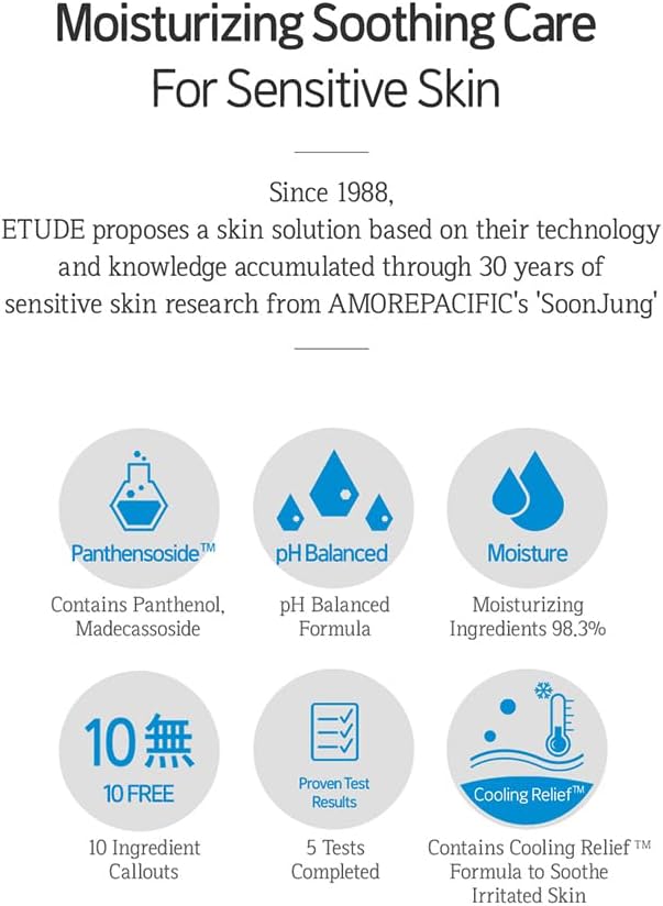 ETUDE SoonJung pH5.5 Relief Toner, Toner for Face, Hydrating Toner for Sensitive Skin, Vegan Face Toner, Panthenol, Madecassoside, Moisturizer, Korean Skin Care, Korean Toner, Beauty (16.90 Fl Oz)-FemmiqueWomen