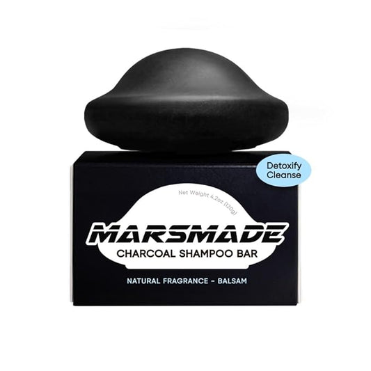 Charcoal Shampoo Bar 2.0 - Hydrating & Moisturizing Natural Hair Soap Bar Shampoo for Excess Oil Build-Up & Scalp Nourishment - Bathing Soap Solid Shampoo for All Hair Types (120g, 4.23oz)-FemmiqueWomen