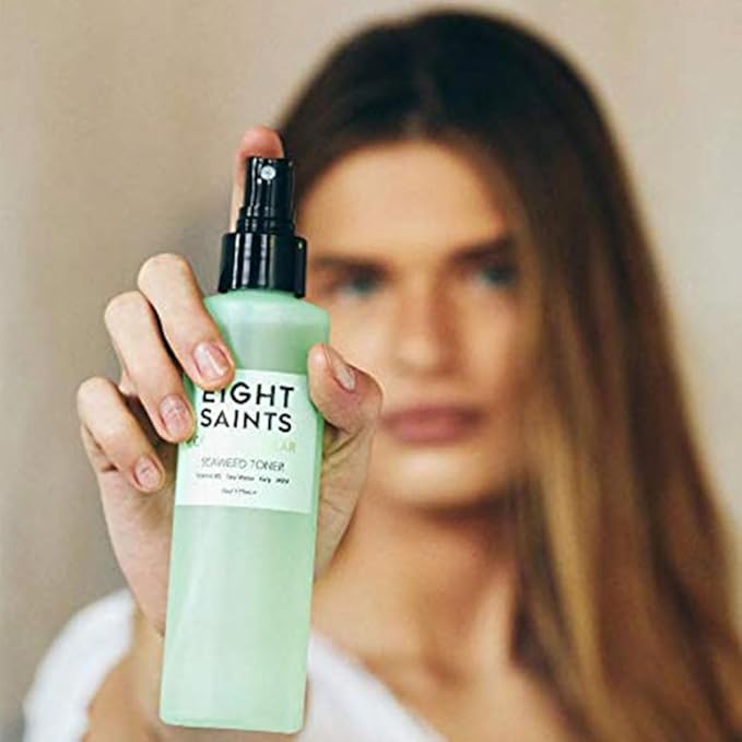 Eight Saints Coast is Clear Seaweed Anti Aging Face Toner, Natural and Organic Alcohol Free Witch Hazel Toner for Face, Minimizes Large Pores and Redness, 6 Ounces-FemmiqueWomen