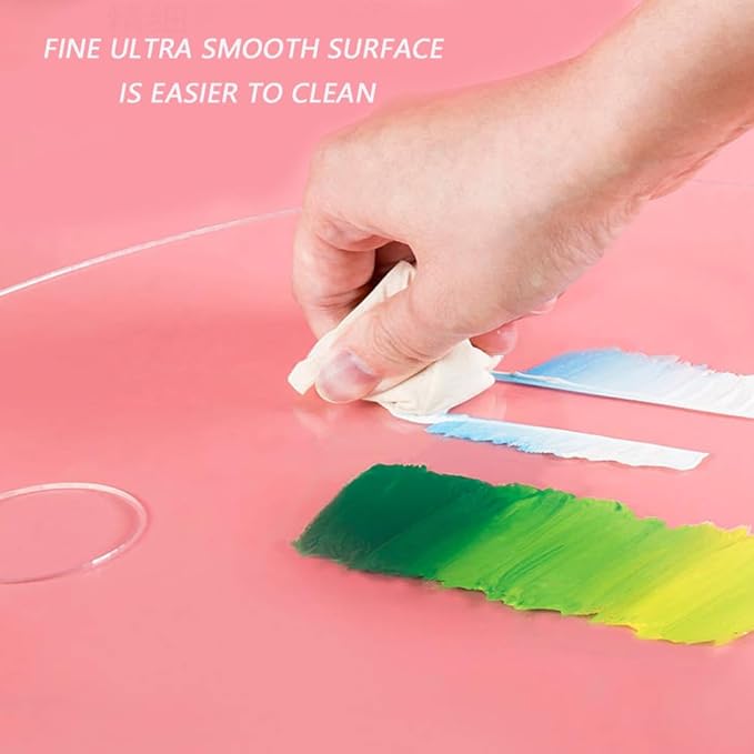 3 PCS Acrylic Cosmetic Makeup Palette Liquid Foundation Mixing Palette Art nail Palette Pigment for Nail Art Beauty Salon Color Cream Liquid Foundation Mixing Palette-FemmiqueWomen