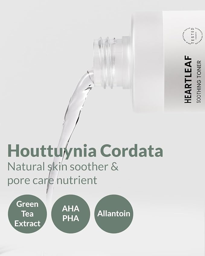 Heartleaf Soothing Moisture Toner - Low pH, 80% Heartleaf Extract, Enriched with Houttuynia Cordata & Green Tea, Clinically Tested, No Irritation - Ideal for Sensitive Skin, 6.76 f l. oz-FemmiqueWomen