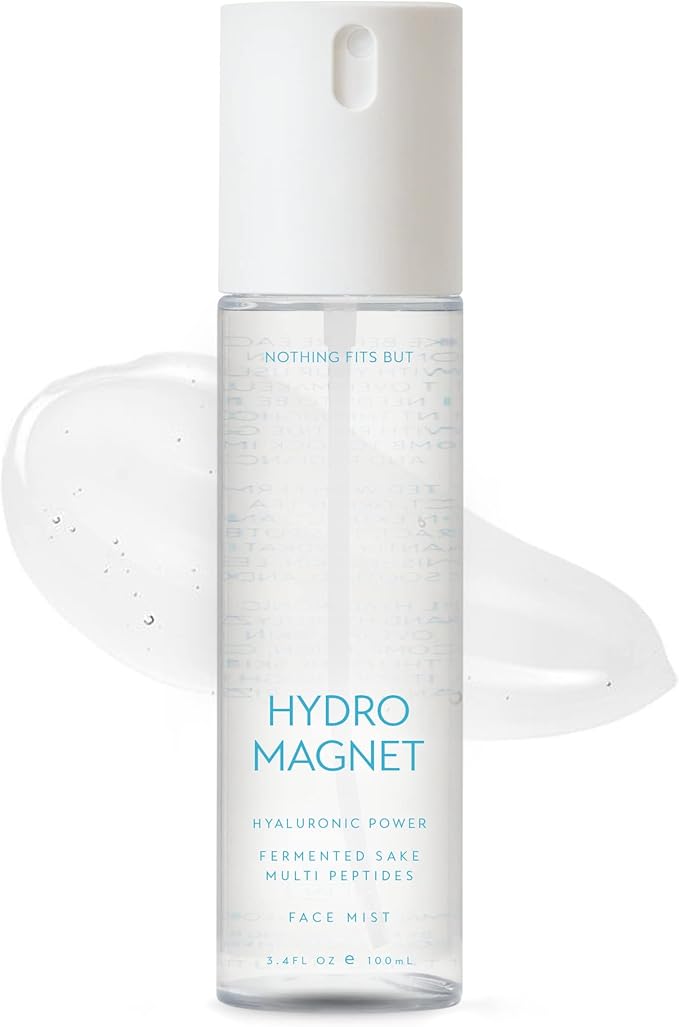 NOTHING FITS BUT Hydro Magnet Facial Mist, Hydrating Toner with Hyaluronic Acid, Fermented Sake & Multi Peptides (3.4 Fl Oz/ 100 ml)-FemmiqueWomen