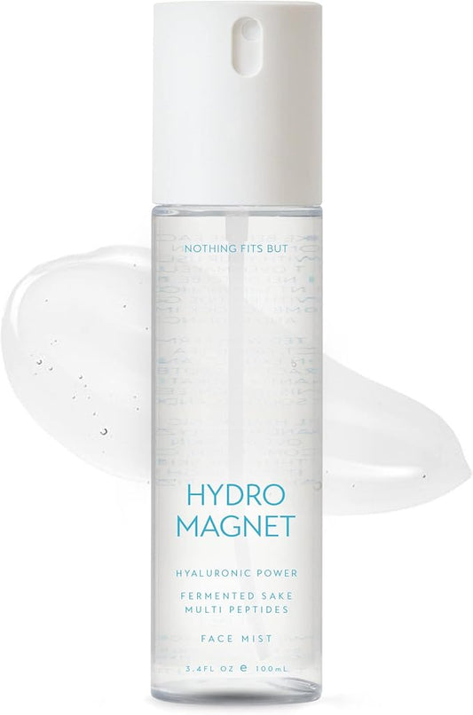 NOTHING FITS BUT Hydro Magnet Facial Mist, Hydrating Toner with Hyaluronic Acid, Fermented Sake & Multi Peptides (3.4 Fl Oz/ 100 ml)-FemmiqueWomen