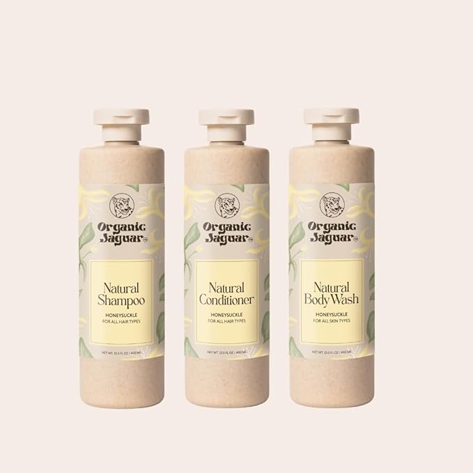 Natural Shampoo for Hair Care, Sulfate Free Shampoo with Castor Oil, Honeysuckle, Glycerin, Aloe Vera & Mild Thickening Agent, Dry to Color Treated to All Hair, 13.5 fl oz-FemmiqueWomen