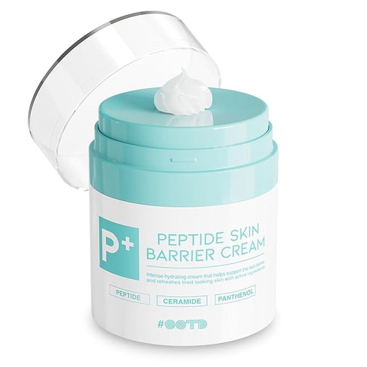 #OOTD Peptide Moisturizer Cream For Face, Dry Sensitive Skin Protection Barrier Cream For Aging Skin, Anti Aging, Hydrating, Peptide, Ceramide, Panthenol (1.69 FL.OZ)-FemmiqueWomen
