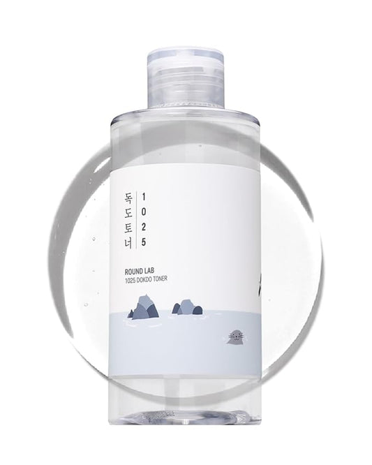 ROUND LAB 1025 Dokdo Toner 6.76 Fl Oz, Oil Control and Reduces Excess Sebum, Gentle Exfoliating Facial Toner, Deep Sea Water for Moisturization, Soft Finish Without Stickiness, Korean Skin Care-FemmiqueWomen