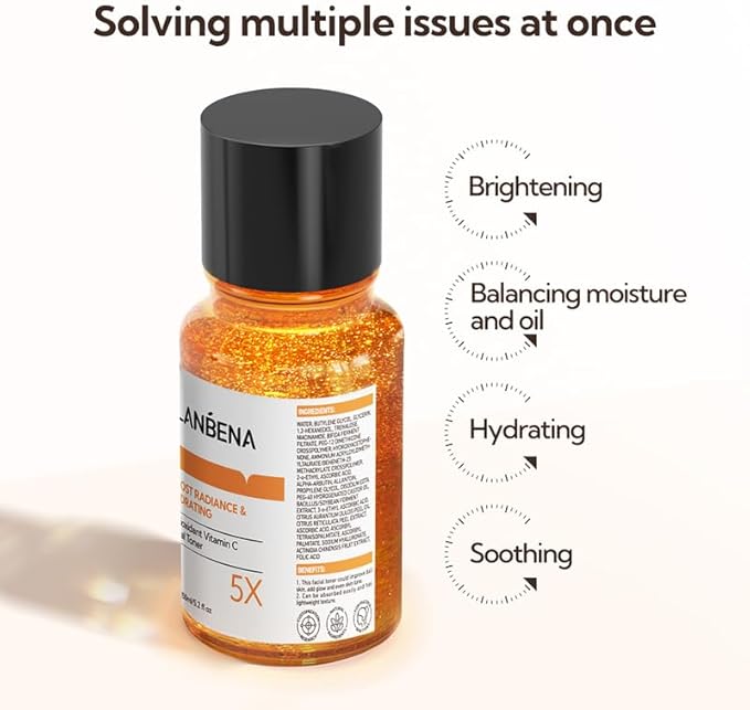 Toner for Face, LANBENA Vitamin C Face Toner, Brightens and Balances pH, Hydrating Face Toner for Women, Facial Toner with Hyaluronic Acid, Non-Alcoholic 150ML-FemmiqueWomen