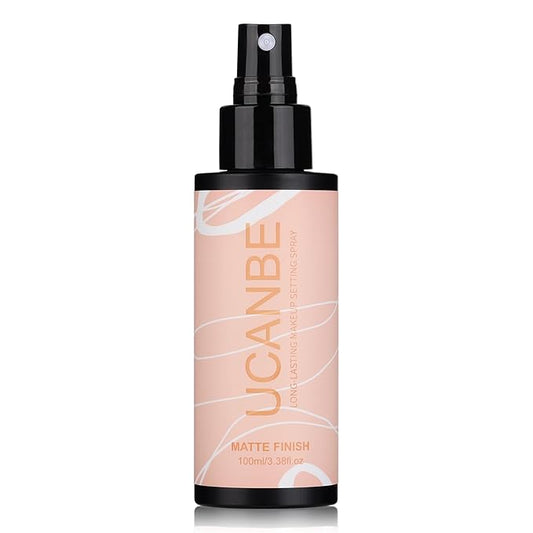 UCANBE Ultra Matte Makeup Setting Spray for Oily Skin, Long Lasting Finishing Spray for Face Make Up, Weightless Mattifying Setting Mist, 3.38 Fl.oz-FemmiqueWomen