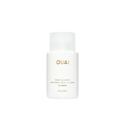 OUAI Body Cleanser, St. Barts Travel Size - Foaming Body Wash with Jojoba Oil & Rosehip Oil to Hydrate, Balance & Soften Skin - Paraben, Phthalate & Sulfate Free Skin Care Products (3 fl oz)-FemmiqueWomen