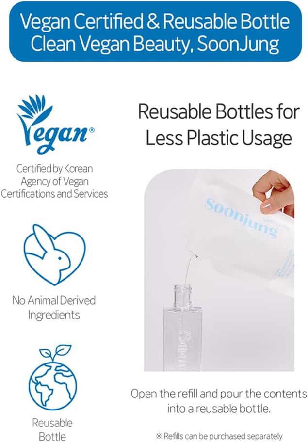 ETUDE SoonJung pH5.5 Relief Toner, Toner for Face, Hydrating Toner for Sensitive Skin, Vegan Face Toner, Panthenol, Madecassoside, Moisturizer, Korean Skin Care, Korean Toner, Beauty (16.90 Fl Oz)-FemmiqueWomen