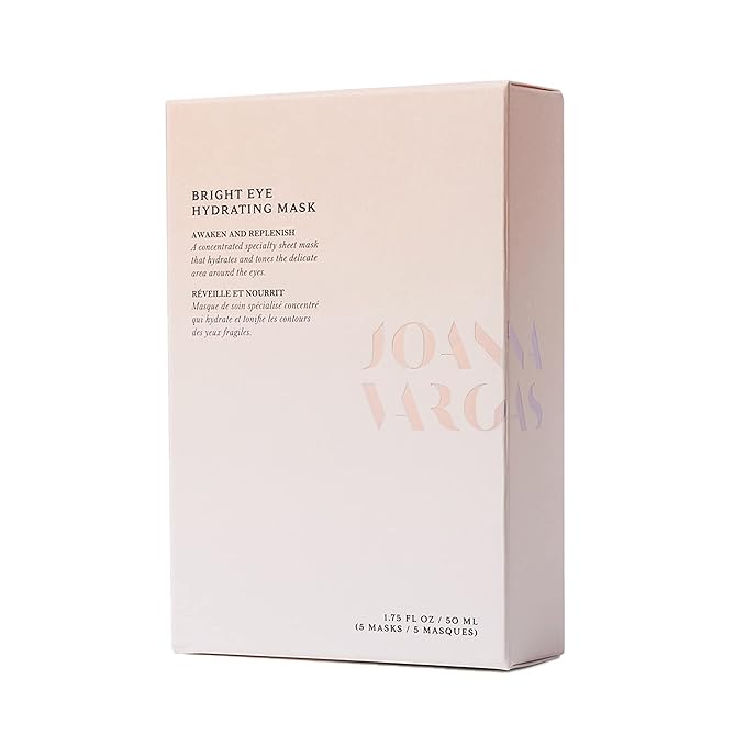 Joanna Vargas Bright Eye Hydrating Mask. Concentrated Ultra-Luxe Bamboo Hydration Sheet Masks Target Dark Circles, Expression Lines and Skin Tone. 5 Sheets (0.35 oz/sheet)-FemmiqueWomen