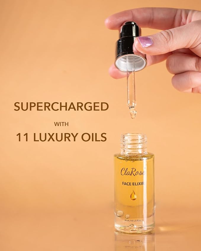 100% Natural Face Elixir - Anti-Ageing, Moisturising, Brightening, Firming - Luxury Oil selection – Vegan – 1 FL Oz