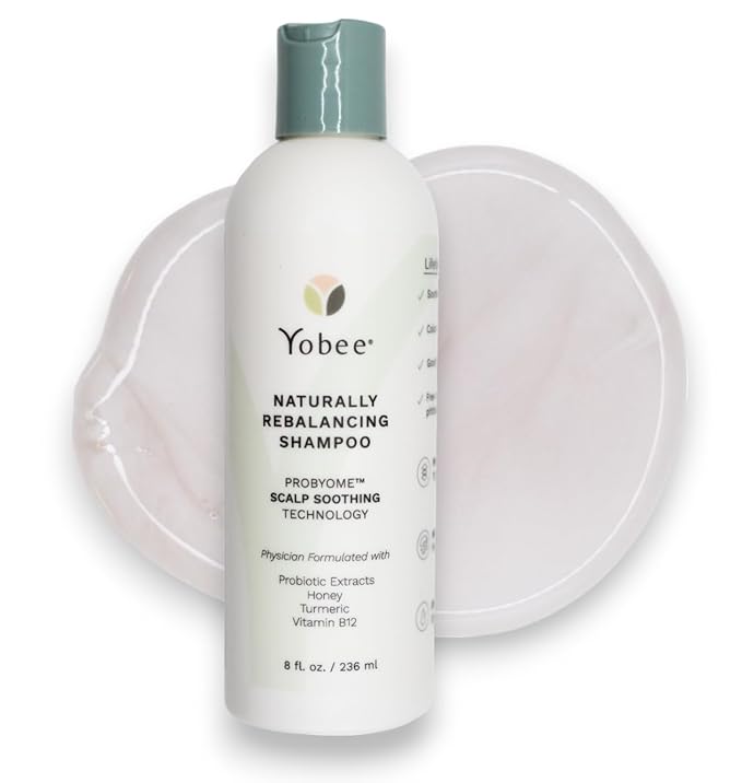 Yobee Rebalancing Shampoo – Sulfate-Free Dry, Flaky & Itchy Scalp Care | Probiotic Shampoo with Organic Honey, Turmeric, Vitamin B12 & Oat | Dandruff, Eczema & Psoriasis Relief | Doctor Founded-FemmiqueWomen