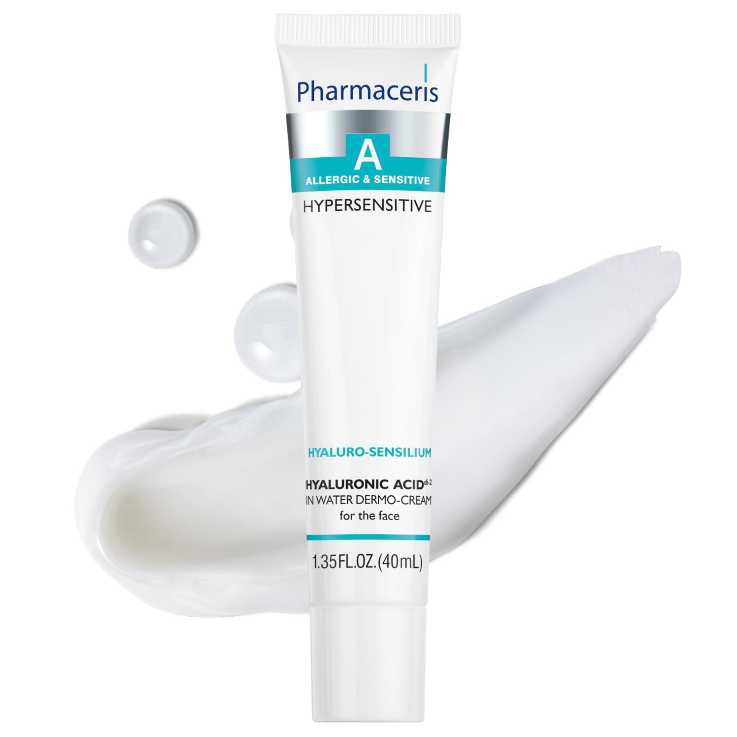 Hyaluronic Acid Water Cream, Moisturizing Face Cream, Hydrates & Soothes, Helps Strengthen Skin Barrier, Lightweight Daily Cream for Dry, Sensitive & Allergy-Prone Skin, HYALURO-SENSILIUM-FemmiqueWomen