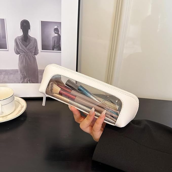 Clear Makeup Bag Small, TSA Approved Portable Toiletry Bag with Zipper Cosmetic Travel Bag Makeup Organizer Case Mini Makeup Pouch for Purse Car Organizer Bag for Women Men-FemmiqueWomen