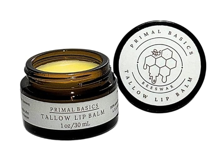100% Grass Fed Grass Finished Beef Tallow and Beeswax Lip Balm, Face Moisturizer, Body Balm, for Oily, Dry, Sensitive Skin, USA Made-FemmiqueWomen