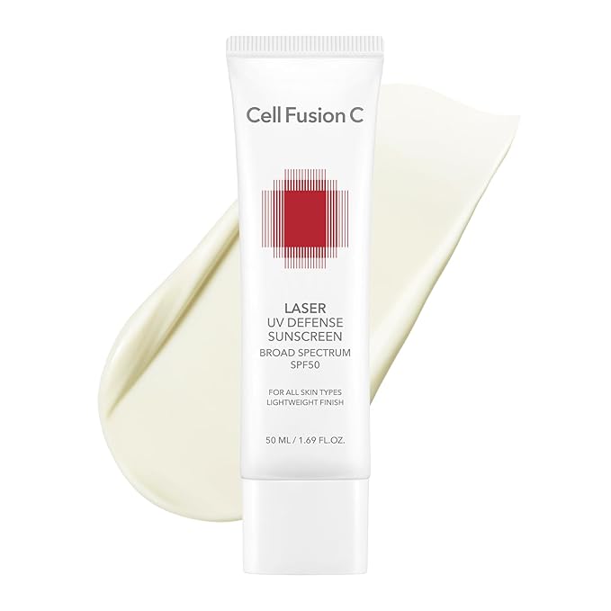 Cell Fusion C Laser UV Defense Face Sunscreen SPF 50, No White Cast and Soft Matt Finish, PDRN & 6 Ceramides Broad Spectrum Korean Sunscreen for Face, 50ml / 1.69 fl.oz-FemmiqueWomen