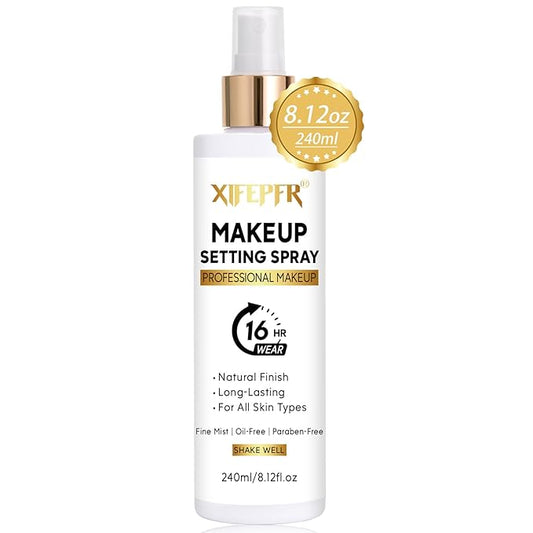 Makeup Setting Spray, 8.12 Fl Oz Matte Finishing Spray, Ultra Fine Setting Mist, Long Lasting Fixing Spray, Lightweight Oil Control Hydrating Refreshing Fast Drying, Vegan & Cruelty-Free-FemmiqueWomen