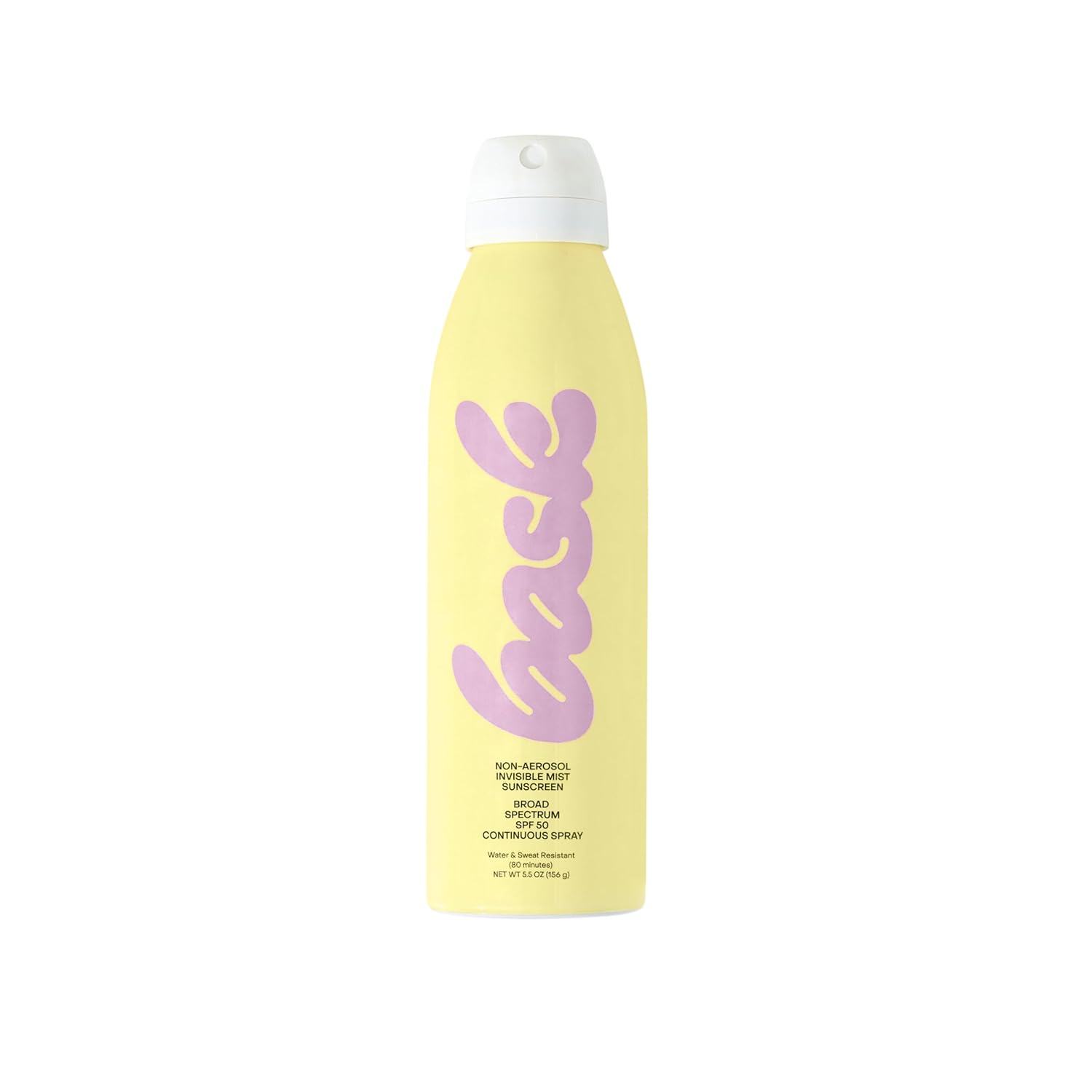 Bask Suncare SPF 50 Sunscreen Spray - Non-Aerosol, Broad Spectrum UVA/UVB Protection, Dermatologist Recommended, Moisturizing, Lightweight & Fast-Absorbing, 5.5 oz-FemmiqueWomen