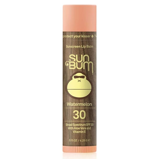 Sun Bum SPF 30 Sunscreen Lip Balm | Vegan and Cruelty Free Broad Spectrum UVA/UVB Lip Care with Aloe and Vitamin E for Moisturized Lips | Watermelon Flavor |.15 oz-FemmiqueWomen