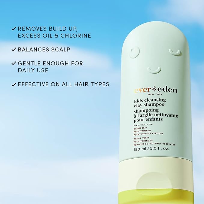 Evereden After Swim & Sports Kids Shampoo: With Cleansing Clay | Detoxifies Hair & Scalp from Chlorine, Dirt, and Sweat | Clean & Vegan Kid Shampoo for Daily Use and Any Hair Type-FemmiqueWomen
