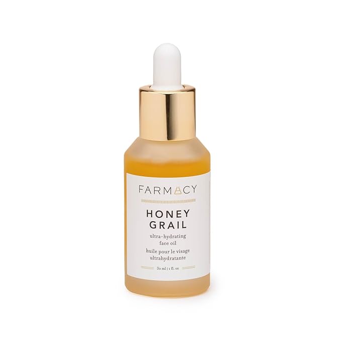 Farmacy Hydrating Face Oil - Honey Grail Nourishing Oil for Skin & Hair - Infused with Sea Buckthorn Oil, Rosehip Oil & Buckwheat Honey to Moisturize & Maintain a Healthy Skin Barrier (30ml)-FemmiqueWomen