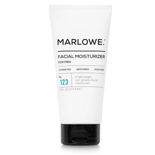 MARLOWE. No. 123 Men's Facial Moisturizer 6 oz, Lightweight Daily Face Lotion for Men, Includes Natural Extracts to Hydrate, Soothe & Restore, Light Aloe Citron Scent-FemmiqueWomen