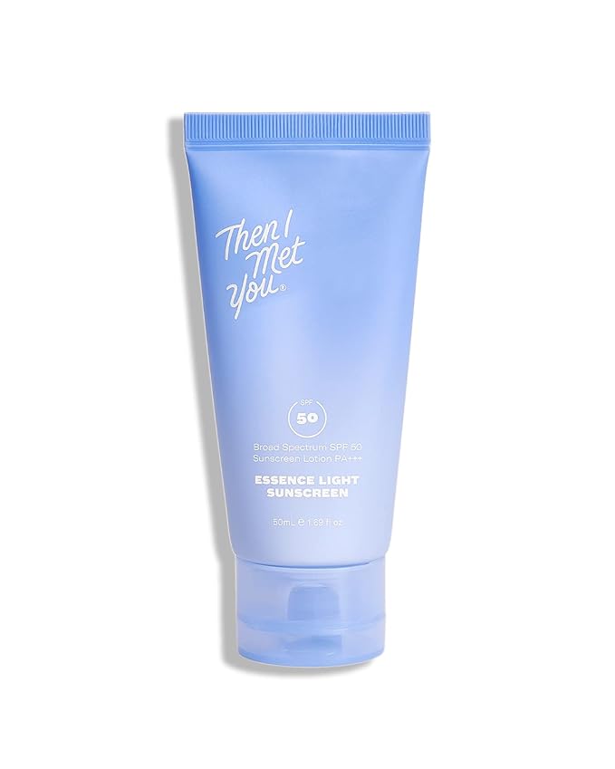 Then I Met You Essence Light Sunscreen, Broad Spectrum SPF 50 Lotion PA+++, with Hyaluronic Acid, Vegan, Cruelty-Free, 1.69 oz-FemmiqueWomen