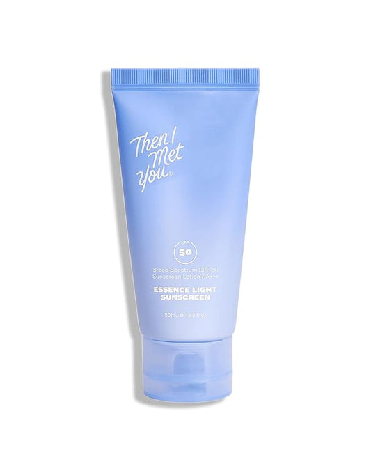 Then I Met You Essence Light Sunscreen, Broad Spectrum SPF 50 Lotion PA+++, with Hyaluronic Acid, Vegan, Cruelty-Free, 1.69 oz-FemmiqueWomen