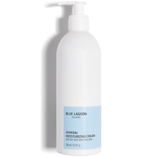 Blue Lagoon Skincare Mineral Moisturizing Cream – Psoriasis Cream & Psoriasis Treatment for Skin – Hydrates Dry Skin, Lightweight, Fragrance-Free, 500ML-FemmiqueWomen