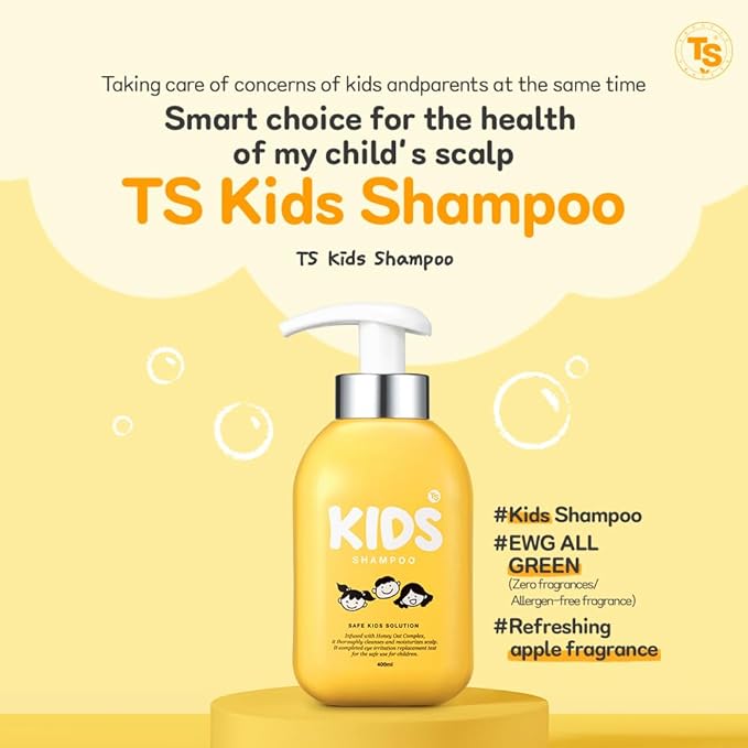 TS Kids Shampoo For Itchy, Dandruff Scalp Kids | Treatment for kids | Free Sulfate, Parabens, Silicones, Allergen (14.1 fl oz, 400ml)-FemmiqueWomen