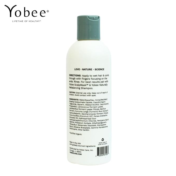 Yobee Naturally Rebalancing Shampoo | Dry, Flaky & Itchy Scalp Care with Para Probiotics, Organic Honey & Turmeric, Vitamin B12 & Oat Extracts | Dandruff & Psoriasis Relief (6 Bottles)-FemmiqueWomen