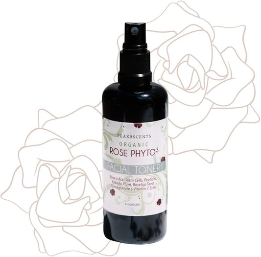Organic Phyto³ Rose Water Facial Toner Spray - Pure Rosewater for Face, with Acaí and Herbal Extracts - Eco-Friendly and Vegan - Hydrating Rose Water Organic Face Spray (4 oz)-FemmiqueWomen