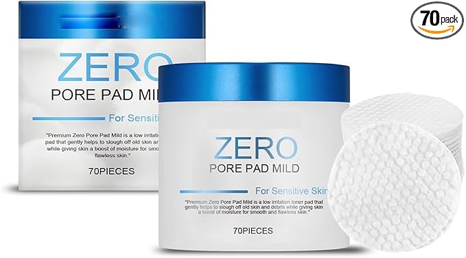 Zero Pore Facial Toner Pads 2.0, Dual-Textured, 4.5% AHA Lactic Acid, 0.45% BHA Salicylic Acid, 70 Count-FemmiqueWomen