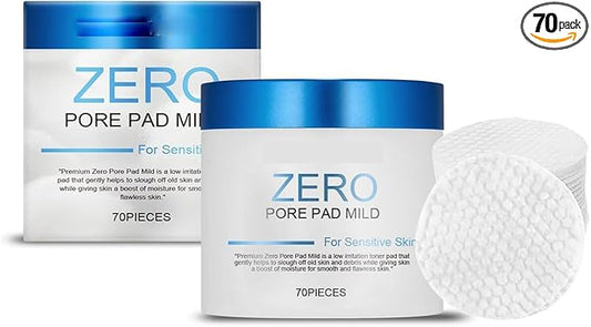 Zero Pore Facial Toner Pads 2.0, Dual-Textured, 4.5% AHA Lactic Acid, 0.45% BHA Salicylic Acid, 70 Count-FemmiqueWomen