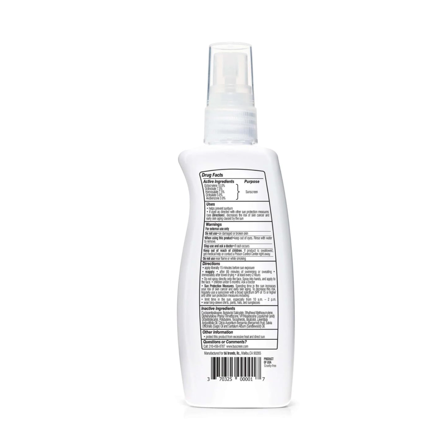 BU Sunscreen SPF 50, Fragrance Free & White Sage, 3.3 oz Sunscreen Spray for Face & Body Duo– Broad Spectrum, Water Resistant-FemmiqueWomen