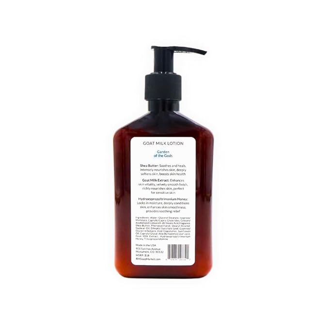 Goat Milk Lotion, Garden of the Gods Fragrance, Hydrating Lotion for Men & Women With Nourishing Goat Milk, Shea Butter, Sunflower Oil & Aloe, Spring Clover & Tender Greens Scent, 9 Oz-FemmiqueWomen