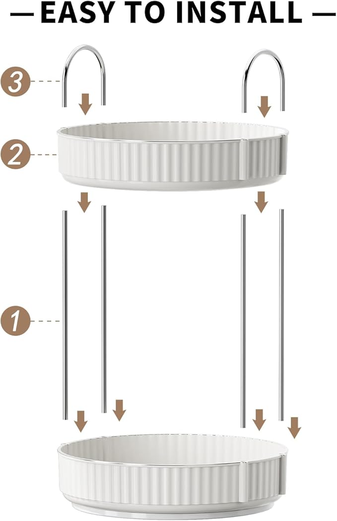 Rotating Makeup Organizer for Vanity, 2 Tier High-Capacity Skincare & Makeup Storage, Perfume Organizer, Cosmetic Dresser, Countertop 360 Spinning-FemmiqueWomen