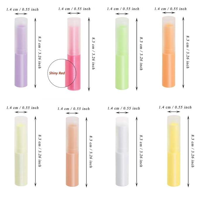 0.14oz Empty Flavored Lip Balm Container Tubes Plastic Homemade Moisturizing Lip Stick with Caps Bulk Fit for Women Adult DIY Making Supplies, 25 Count (Multicolor)-FemmiqueWomen
